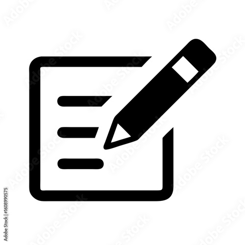 writing icon vector silhouette
