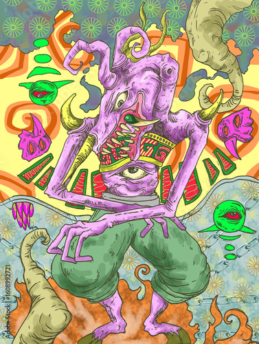  monster character javanese patterns 