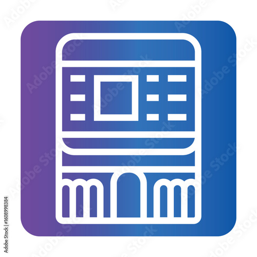 blood test device color flat icon for digital and print projects.  Minimal clean icons for apps and websites.