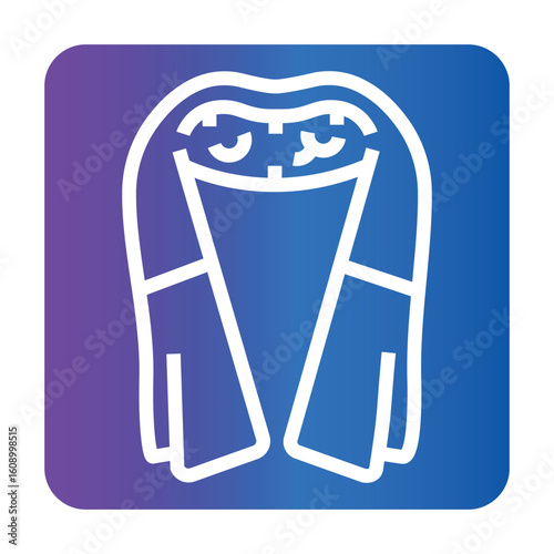smart neck massager color flat icon for digital and print projects.  Minimal clean icons for apps and websites.