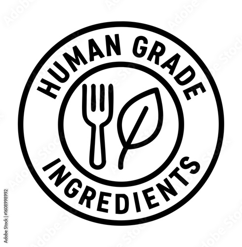 Human Grade Ingredients Label
