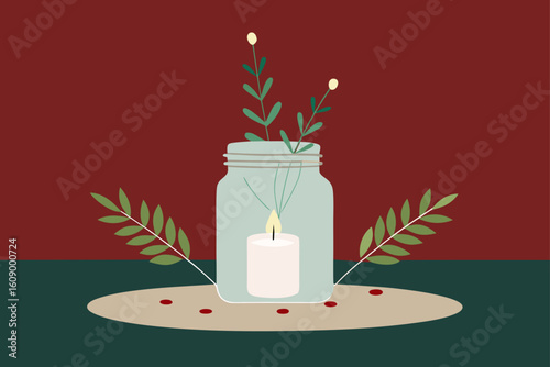 christmas candle and candles