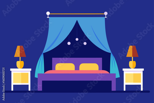vector illustration of a bedroom