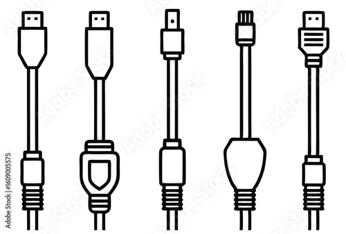HDMI Cables Designed for 4K UHD Resolution Line Art