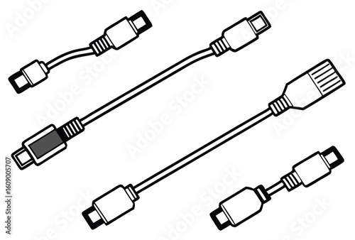 HDMI Cables Ensure Crisp Clear Video Quality Line Art