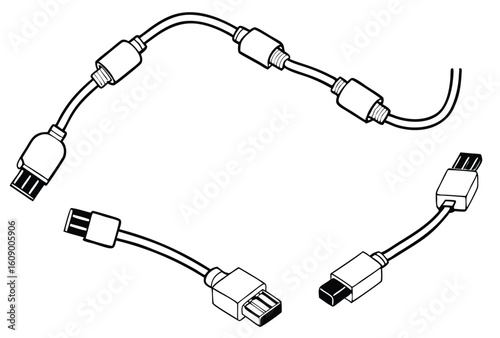  HDMI cables for seamless connection and clarity line art.