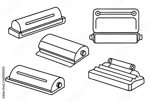  heat sealers steril safe sealing system design line art.