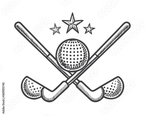 hockey stick and puck