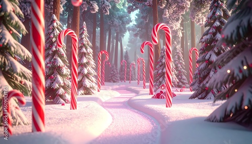 Candy cane winter wonderland
