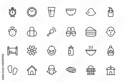 A refreshing line art bundle capturing the simplicity and serenity of morning habits. Ideal for morning planners, healthy living apps, and minimalist home decor.