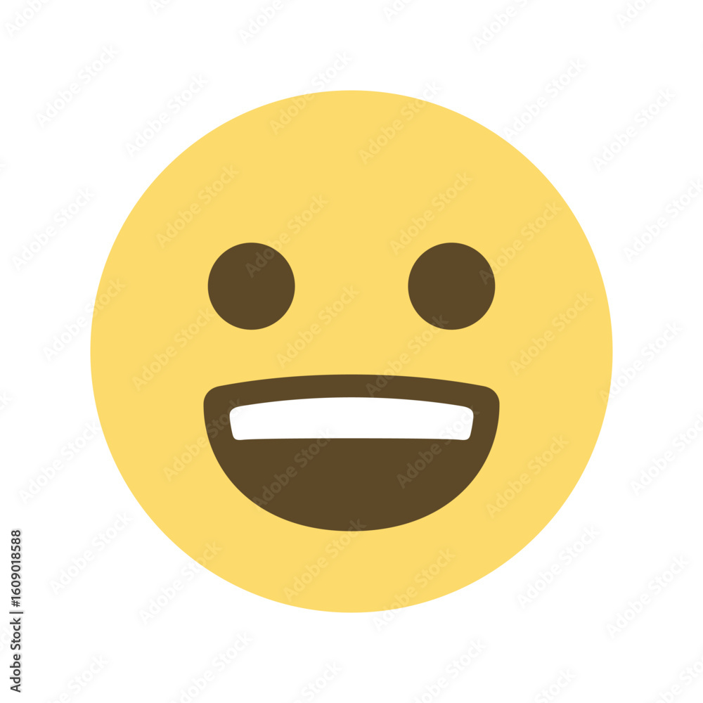 Fototapeta premium Illustration of Big Grin Emoji: Perfect for Positive Vibes & Happy Designs vector