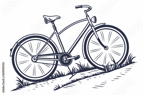 bicycle on a white background