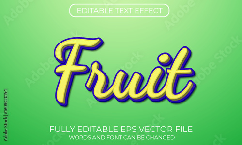 Fruit editable text effect