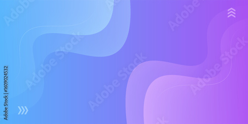 Banner background, blue and purple gradations, colorful, wavy effect stye, memphis