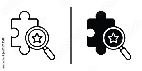 Finding the Missing Piece: A modern illustration depicts a puzzle piece being examined with a magnifying glass, symbolizing problem-solving and attention to detail.