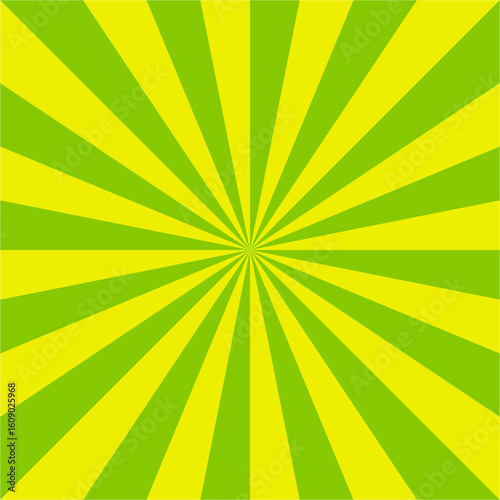 Sunburst light ray background in citrus colors