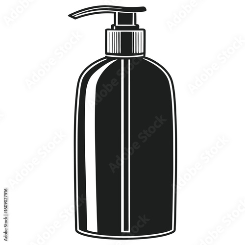 Minimalist body wash bottle pump dispenser