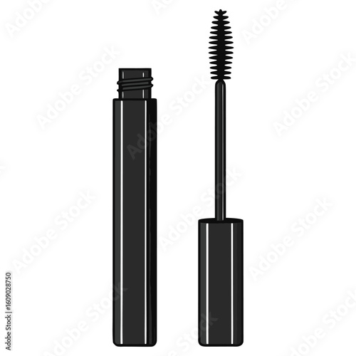 Minimalist mascara wand with bristles