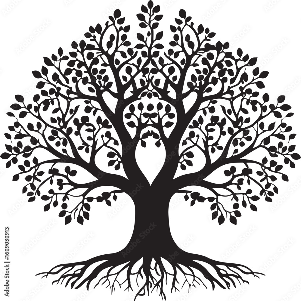 Obraz premium tree silhouette vector