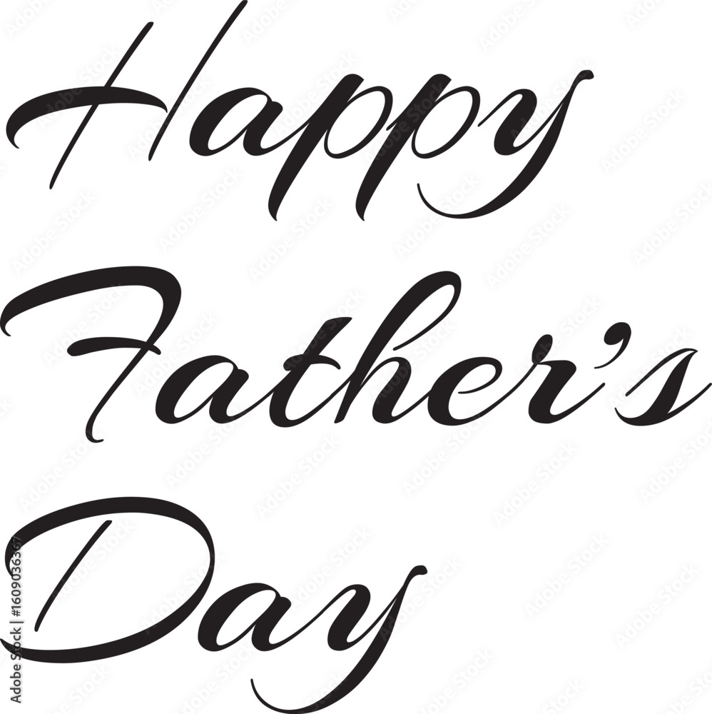 Obraz premium Happy father's day typography vector design. 