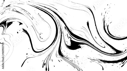 
Luxury black&white ART in Eastern style. Natural Pattern. The ancient art of Japanese marbling. Gouache painting- can be used as a trendy background. Unique texture can be used 