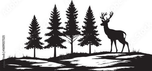 Stylized phoenix silhouette isolated on transparent background