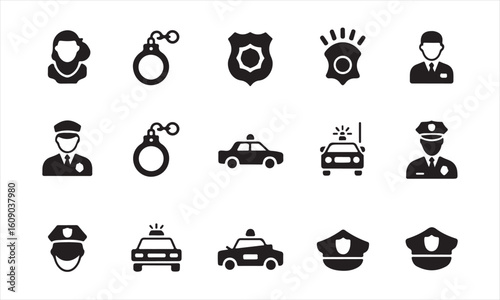Wedding and Transportation Icon Set in Vector Illustration Style