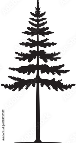 Minimalist black silhouette of a bird in flight isolated on transparent background