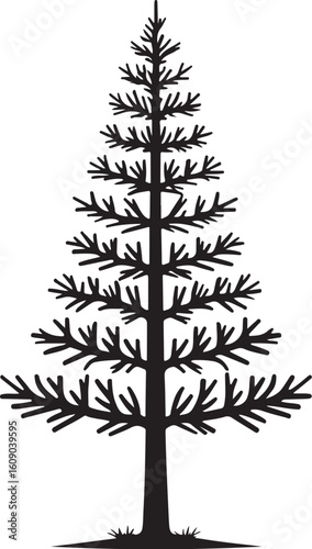 Minimalist black silhouette of a bird in flight isolated on transparent background silhouette