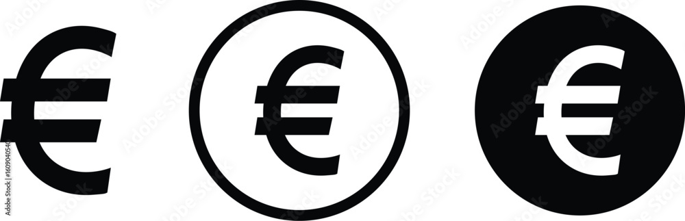 Fototapeta premium Money currency sign. Dollar, Pound, Euro, Yuan icon set. Currency symbols. vector illustration