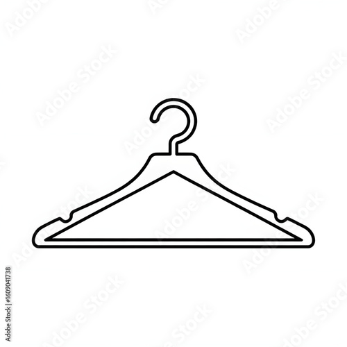 A black and white hanger illustration vector style coloring page 