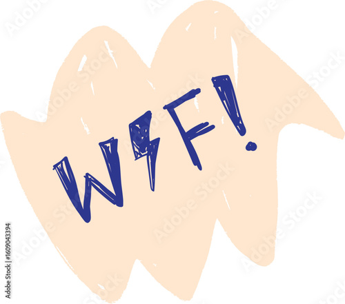 Crayon doodle speech bubbles with colorful chalk lines and abstract swear words. Angry expressions, rude symbols, curse shapes. Vector hand drawn conversation cloud with bad, negative emotion