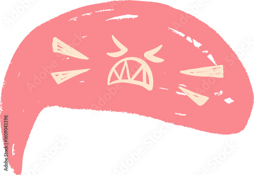 Crayon doodle speech bubbles with colorful chalk lines and abstract swear words. Angry expressions, rude symbols, curse shapes. Vector hand drawn conversation cloud with bad, negative emotion