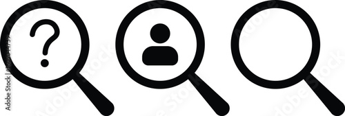 Search Icon vector illustration. Magnifier or loupe sign. Magnifier loupe sign, isolated on transparent background.
