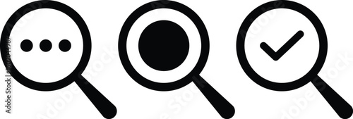 Search Icon vector illustration. Magnifier or loupe sign. Magnifier loupe sign, isolated on transparent background.
