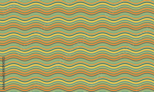 Colorful Wavy Line Pattern with Seamless Vibrant Flow