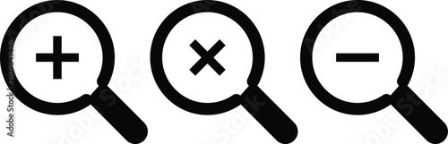 Search Icon vector illustration. Magnifier or loupe sign. Magnifier loupe sign, isolated on transparent background.
