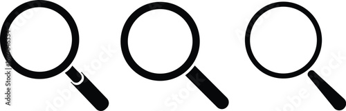 Search Icon vector illustration. Magnifier or loupe sign. Magnifier loupe sign, isolated on transparent background.
