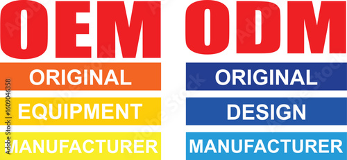 OEM Label Icon – Original Equipment Manufacturer Logo for Industrial and Automotive Design