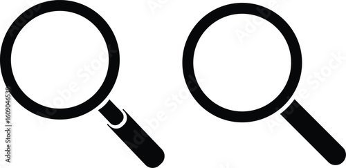 Search Icon vector illustration. Magnifier or loupe sign. Magnifier loupe sign, isolated on transparent background.
