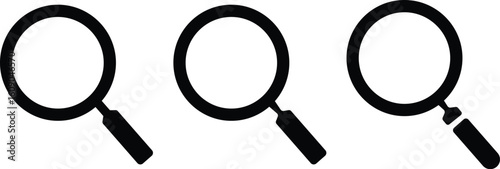 Search Icon vector illustration. Magnifier or loupe sign. Magnifier loupe sign, isolated on transparent background.
