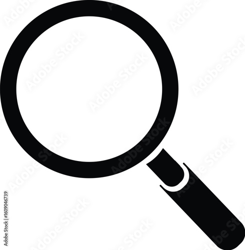 Search Icon vector illustration. Magnifier or loupe sign. Magnifier loupe sign, isolated on transparent background.
