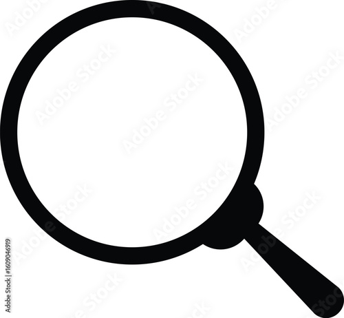 Search Icon vector illustration. Magnifier or loupe sign. Magnifier loupe sign, isolated on transparent background.
