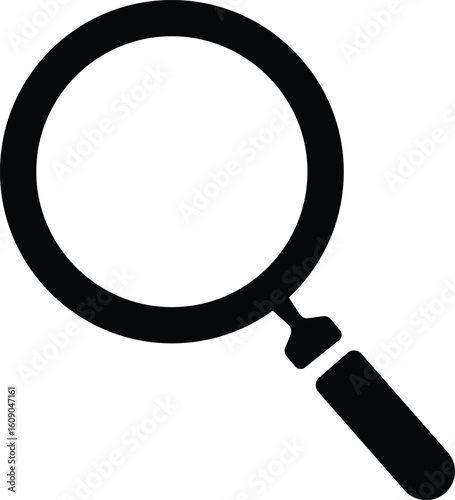 Search Icon vector illustration. Magnifier or loupe sign. Magnifier loupe sign, isolated on transparent background.

