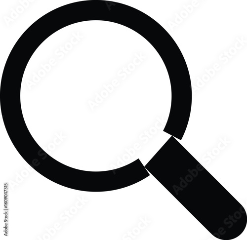 Search Icon vector illustration. Magnifier or loupe sign. Magnifier loupe sign, isolated on transparent background.
