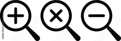 Search Icon vector illustration. Magnifier or loupe sign. Magnifier loupe sign, isolated on transparent background.
