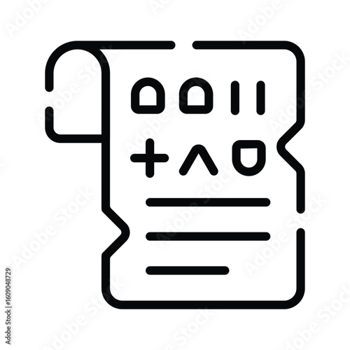 Handy outline style icon of old historic scroll