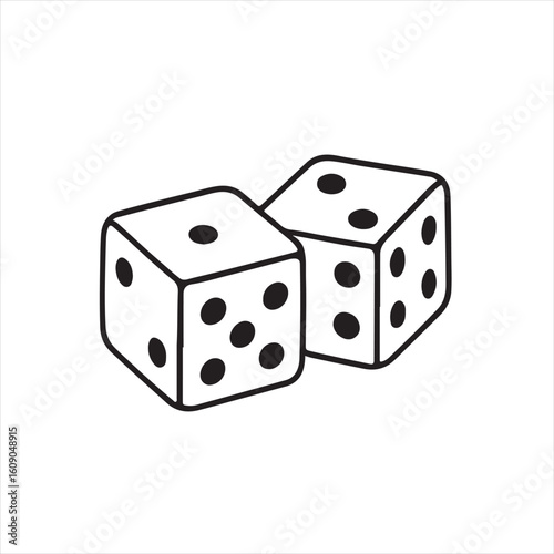 dice on white background