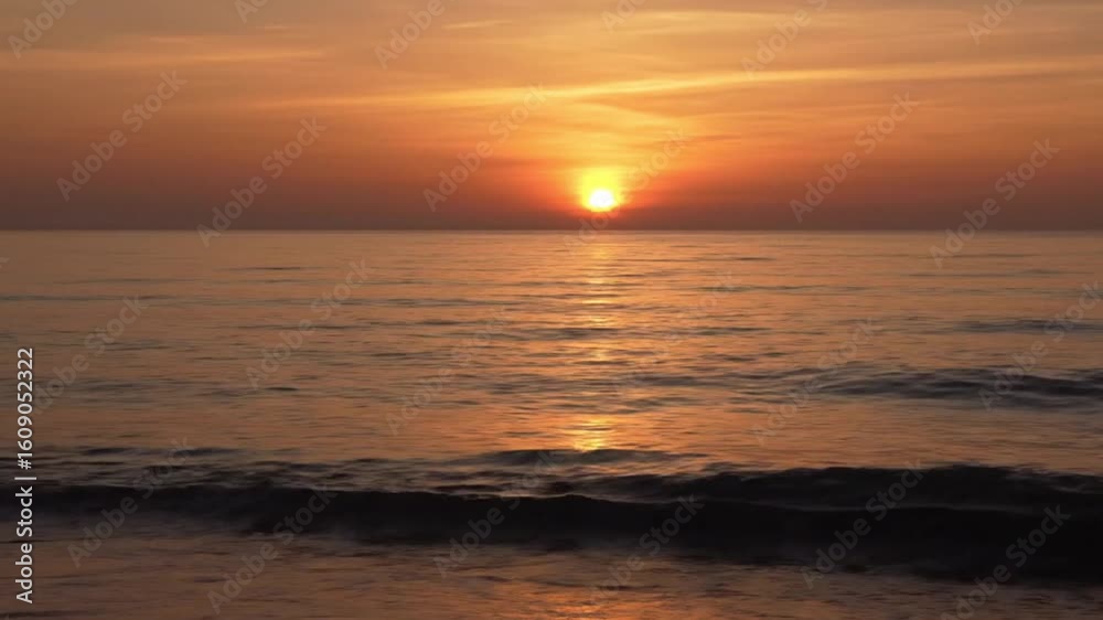 Sunset Over Calm Ocean | 4K Nature Scene