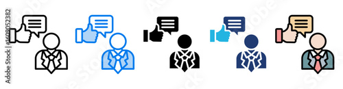 Feedback icon set multiple style collection
